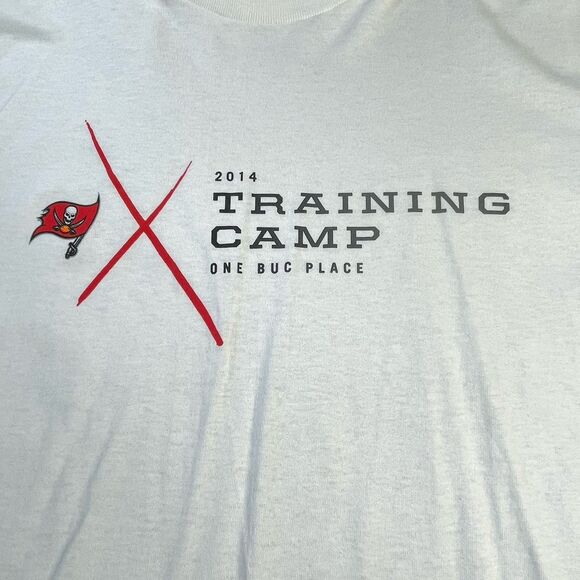 Tampa Bay Bucs Shirt Mens Extra Large White Training Camp 2014 One Buc Place XL - Picture 2 of 13